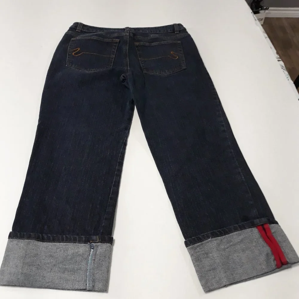 High Sierra Women's Cuffed Capris Blue Jeans - Picture 7 of 9